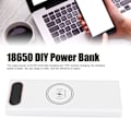 Pikkukuva 5 / 8: L10 10x18650 DIY Power Bank 22.5W Nopea lataus 15W Langaton lataus Akun kotelo LCD-näytöllä ja Micro Type C -tulo Valkoinen