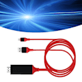 Miniatyrbild 1 av 8: Adapterkabel Typ C till High Definition Multimedia Interface-kabeladapter PVC Koppar för telefon bärbar dator Röd