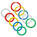 Miniatyrbillede 1 af 5: 100 stk. Plastik Binder Ringe Plastik Løsblade Ringe Multi-Co