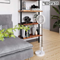 Miniatyrbild 5 av 6: Justerbar Höjd Hopfällbar Fläkt, Portabel Trådlös Kylkompis för Hemmakontor, 3D Luftcirkulation, 4 Hastigheter, Säker Design, 15 Meter Vind