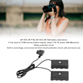 Pikkukuva 6 / 8: D-tap NP-F970 F570 F550 -akkukennodummy 2-in-1 DC-liitin LED-valo Digitaalinen kamera Akkukennodummy Atomos Ninja V -monitorille
