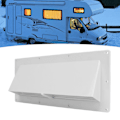 Miniatyrbillede 1 af 8: RV udstødningsventilationsdæksel Hvid emhætte sidevægsventilationsdæksel med låsbare clips til trailer campingvogn