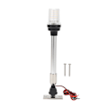 Miniatyrbillede 1 af 5: 12 tommer LED foldbar båd agterlys 360 grader båd ankerlys 316 rustfrit stål base til fiskerbåde yachts marine