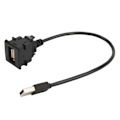 Pikkukuva 4 / 5: Auton johtosarjan USB-liitäntäjatke, uros-naaras, moninkertainen suojaus, 12V-30V tulo, vaihtoehto Camrylle, Priukselle