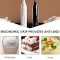 Miniatyrbild 3 av 5: Inbyggd Uppladdningsbar Batteridriven Mixer, 3 Hastigheter Justerbar Portabel Mixer för Kaffe, Latte, Varm Choklad, Lättanvänd Mixer (Svart)