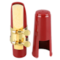 Miniatyrbillede 8 af 8: Alto Saxofon Mundstykke Kit Sax Dæksel Ligatur Reed Instrument Tilbehør til Udskiftning Rød