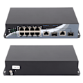 Miniatyrbild 6 av 7: Ethernet Mediaomvandlare Twisted Pair RJ45 10/100/1000M 2 Optisk Fiber 10 Portar Adaptiv SFP
