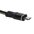 Miniatyrbild 4 av 8: Micro USB-laddningskabel förlängd nylonflätad snabbladdningssladd för Android-mobiltelefonerSvart