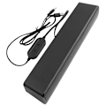 Miniatyrbillede 1 af 5: USB-kablet stereolyd-soundbar-musikafspiller bas-surround-lydboks 3,5 mm indgang til pc-mobiltelefoner (sort)