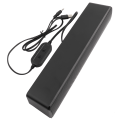 Pikkukuva 1 / 5: USB-liitäntäinen stereokaiutin, musiikkisoitin, bassoääni, surround-ääni, 3,5 mm:n tulo PC-puhelimille (musta)