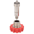 Miniatyrbild 8 av 8: Vattenlösning för boskap, CO2-adapter i rostfritt stål, för automatisk dricknippel för grisar, röd, G5/8 till 7/16-20 port, sömlös integration