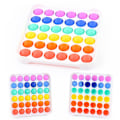 Miniatyrbild 3 av 5: Fidget S Pack Anti-Stress Ångestlindring Tie Dye Push Bubble Fidgets S Regnbåge Enkla S För Barn Vuxna 2-pack (Cirkulär + Fyrkantig)