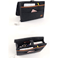 Miniatyrbillede 4 af 5: Sengside opbevaringspose, sengearrangør til telefon, fjernbetjening, magasin, briller, bog, pude (sort)