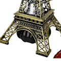 Miniatyrbild 4 av 8: 2 slangs vattenpipa set metall Paris torn axel vattenpipa kit med vas bas skål och tång för resor hem