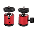 Miniatyrbild 8 av 8: Tripod kulledshuvud kameramontering aluminiumlegering 360° roterande universell för stativ SLR-kamera röd