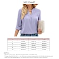 Miniatyrbild 4 av 4: Dam Långärmad Topp Enfärgad V-ringning Lös Passform Pullover Blus för Vardagsbruk Arbete Gata Lila XL