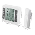 Miniatyrbillede 3 af 5: Trådløs digitalt hørbart alarm køleskabs termometer med 2 stk sensor min/maks display
