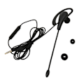 Miniatyrbillede 2 af 5: Enkelt øre headset med mikrofon kablet støjreducerende letvægts monoaural ørestykke headset til callcenter kontor
