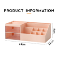 Miniatyrbillede 2 af 5: Kosmetisk/Makeup Vanity Organizer Box, Mini Skrivebordsopbevaring til Kontorartikler, Badeværelsesdisk eller Kommode, 24*12*9cm