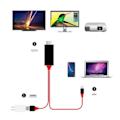Miniatyrbild 7 av 8: Adapterkabel Typ C till High Definition Multimedia Interface-kabeladapter PVC Koppar för telefon bärbar dator Röd