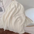 Miniatyrbild 1 av 2: Korallfleece badhandduk vattenabsorption badhandduk enfärgad för badrum hotell beige