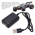 Miniatyrbild 6 av 8: RC USB-laddningskabel DC 7.4V 2000mA utgång Fullt skydd för WLtoys 144001 104001 Fjärrstyrd bil