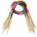 Miniatyrbild 1 av 7: Flexibla stickor, cirkulära stickor i bambu för gör-det-själv-projekt, slät bambu, lättglidande kabel, idealisk för att skapa afghaner,