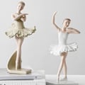 Miniatyrbillede 2 af 5: Balletdanser Statue Balletdanser Statue Kunst Skandinavisk Kunst Balletdanser Harpiks Karakter Dekoration Figurine Harpiks Hjem Indretning Desktop Dekoration