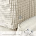 Miniatyrbilde 5 av 5: Sett med 2 Jacquard Stretch Sofa Armchair Armrest Covers Anti-Slip Furniture Protector Armrest Slipcovers for Sofa Recliner