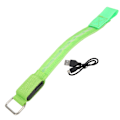 Miniatyrbild 1 av 5: Grön lysande armbindel justerbar remsa LED handledsband USB-laddning för nattlöpning cykling