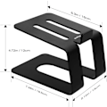 Miniatyrbild 3 av 5: Studiomonitorstativ i solid metallkonstruktion, multifunktionella stöd för högtalare, kraftig prestanda, platsbesparande design för förbättrat skrivbord