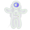 Miniatyrbild 1 av 5: LED Astronaut Neonljus USB-driven transparent bakgrundstavla