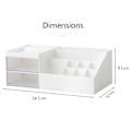 Miniatyrbillede 2 af 5: Makeup Organizer til Forfængelighed Med 2 Opbevaringsskuffer, Soveværelse Skrivebordsorganisation, Klar Skuffe Organizer til Kosmetik