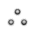 Miniatyrbillede 4 af 5: 10 stk. 20mm DIY halvrunde perleperler Scrapbooking-dekoration flad bagside (sort)