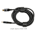 Miniatyrbild 4 av 5: USB C till USB C-kabel PD3.1 240W Snabbladdning 6,6ft 480Mbps E Mark2.0 Chip Universell Hane till Hane USB C Förlängningskabel