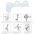 Miniatyrbilde 5 av 8: Bidet-tilbehør Selvrensende Dobbel dyse Justerbart vanntrykk Kaldtvanns toalettbidet for feminin vask 1/2