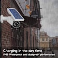 Miniatyrbild 4 av 7: Låtsasövervakningskamera, Solcellsdriven Rörelsesensorlampa, Energibesparande Övervakningssystem för Inom- och Utomhusbruk, Justerbar 360 Grader, Effektiv