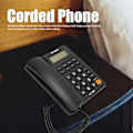 Miniatyrbilde 7 av 8: Kablet fasttelefon Multifunksjon Caller ID Display Hurtigvalg Siste nummer Ring opp igjen Skrivebordstelefon for hjemmekontor Svart