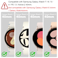 Miniatyrbild 2 av 5: 4-pack Kompatibel med Samsung Galaxy Watch 7 40mm Skärmskydd Glas, Vattentätt Glas Skyddsfilm Anti-Repor Skärmskydd,