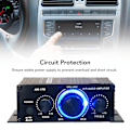 Miniatyrbillede 6 af 8: Bil Audio Powerforstærker Dual Channel USB SD-kort AUX Bluetooth Stereo Mini-forstærker 12V