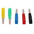 Miniatyrbilde 5 av 8: 10 stk 4mm tilbaketrekbare bananplugg sveisebare testledninger ender CAT II 600V 32A 5 farger for 3C digitalt utstyr