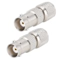 Miniatyrbilde 3 av 5: 2 stk koaksialadapter, nikkelbelagt messingkontakt BNC hunn til mini UHF RF-kontakt