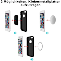 Miniatyrbillede 3 af 5: QttvbTna 6 stk. runde metalplader til mobiltelefoner, metalplade til magnetisk mobiltelefonholder med 3M-klæbefilm, meget tynde udskiftningsplader til magnet