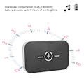 Miniatyrbild 4 av 6: 2 i 1 Bluetooth 5.0 sändare mottagare trådlös A2DP ljudadapter extra 3,5 mm spelare