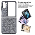 Miniatyrbillede 8 af 8: Foldbar telefonetui ABS beskyttende skinnende telefoncover anti-drop etui til Find N2 Flip sort