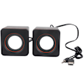 Miniatyrbilde 1 av 5: Mini Cube USB Stereo 3,5 mm Jack kablet høyttaler for stasjonær bærbar PC-datamaskin (dobbeltspor)