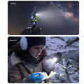 Miniatyrbillede 5 af 5: LED-lommelygte kamera 1080P IP66 vandtæt 5 lystilstande lommelygte videooptager med kompas til hjelm cykel