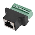 Miniatyrbilde 1 av 8: DVR Ethernet-kontakt RJ45 hunn til 8-pins skrueklemmekontakt