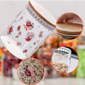 Miniatyrbild 4 av 5: Multifunktionell lufttät glasburk teförvaringsbehållare med bambulock matförvaringsburk tank för te, kaffe, örter, socker, kryddor - Citron - Set om 3 Style 2
