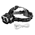 Miniatyrbillede 1 af 5: USB-opladelig bærbar pandelampe LED-pandelampe lommelygte til cykling